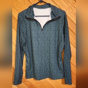 Starting Point green quarter zip up pullover athletic sweatshirt size large